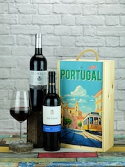 Le Bon Vin Portugese Red Wine 2 Bottle Wooden Gift Box - Image 1 of 1