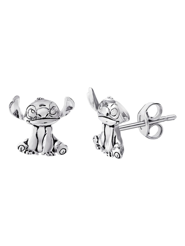 Peers Hardy Silver Tone Disney Lilo and Stitch Stud Earrings - Image 2 of 3
