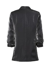 PIECES Black 3/4 Sleeve Shimmer Blazer - Image 2 of 2