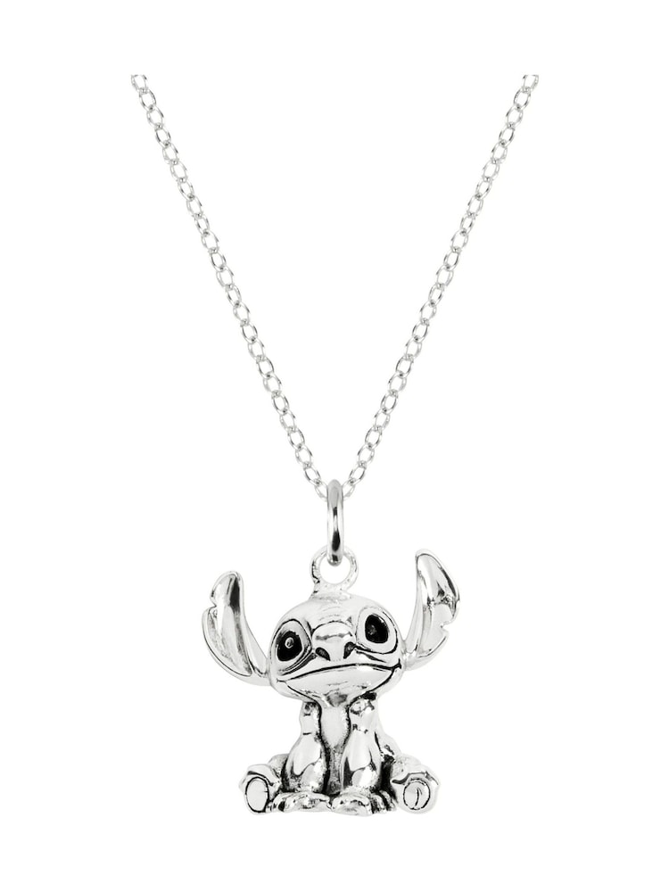 Peers Hardy Silver Tone Disney Lilo and Stitch Pendant Necklace - Image 1 of 4 Peers Hardy Silver Tone Disney Lilo and Stitch Pendant Necklace - Image 1 of 4