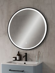 Britton Bathrooms Black Hoxton LED Bathroom Mirror Large 600mm - Image 1 of 2