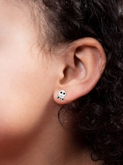 Peers Hardy Disney Nightmare Before Christmas Jack Skellington Sterling Silver Enamel Stamp Stud Black Earrings - Image 2 of 3