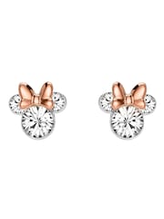 Peers Hardy Pink Crystal Minnie Bow Stud Earrings - Image 1 of 4