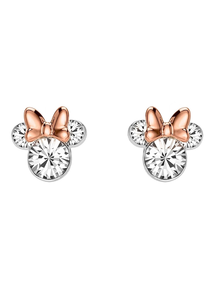 Peers Hardy Pink Crystal Minnie Bow Stud Earrings - Image 1 of 4