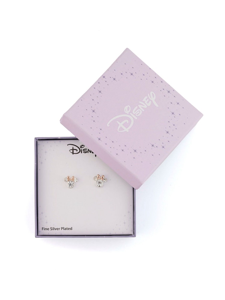 Peers Hardy Pink Crystal Minnie Bow Stud Earrings - Image 4 of 4