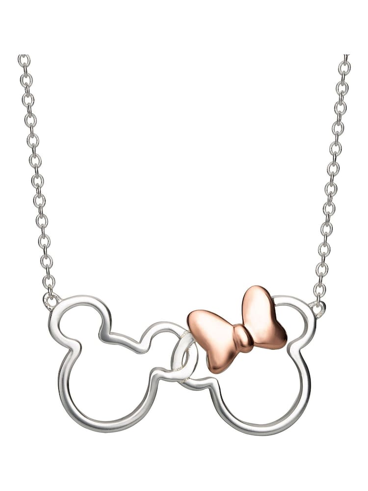 Peers Hardy Silver Tone Disney Minnie And Mickey Necklace - Image 1 of 4
