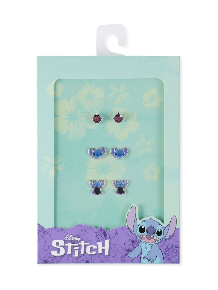 Peers Hardy Blue Disney Lilo and Stitch Trio Earring Set - Image 4 of 4