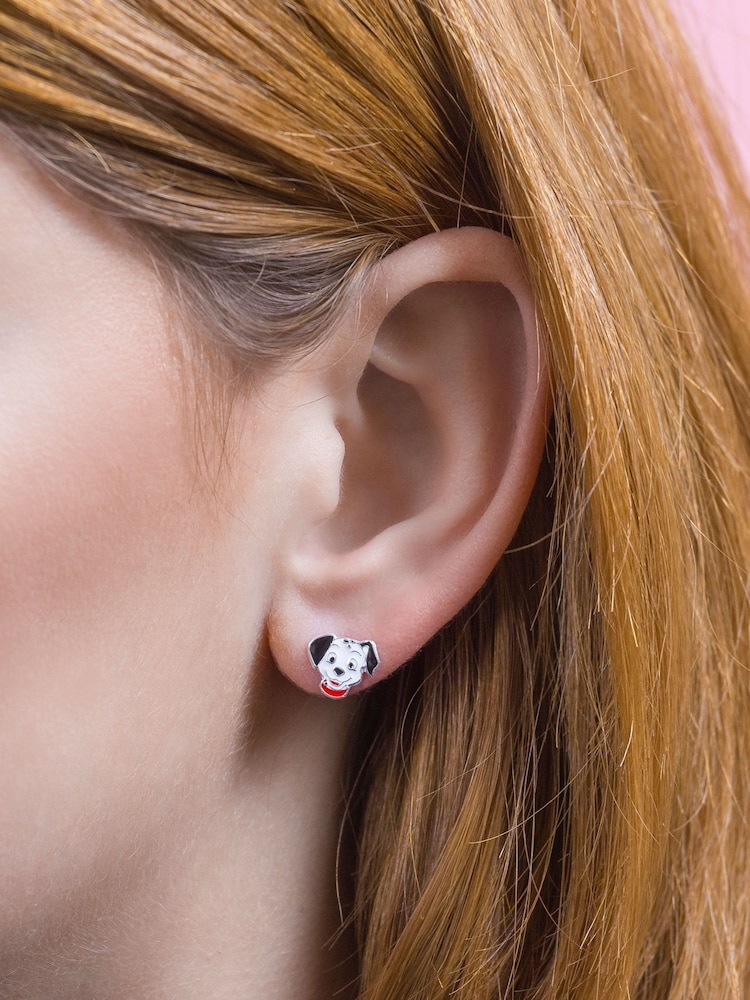 Peers Hardy Silver Tone Disney 101 Dalmatians Enamel Earrings - Image 2 of 3