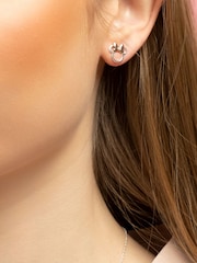 Peers Hardy Silver Tone Brass Cut Out Minnie Stud Earrings - Image 2 of 4