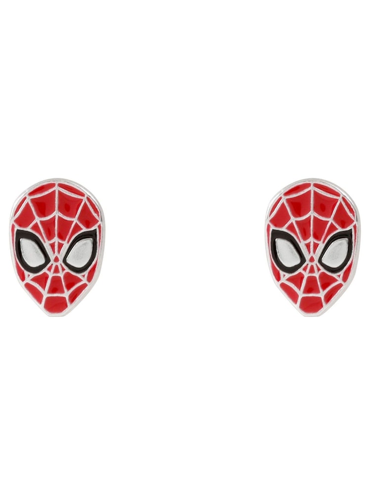 Peers Hardy Silver Tone Disney Marvel Spiderman Enamel Earrings - Image 1 of 3