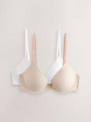 Victoria's Secret PINK Marzipan Nude/White Push Up 2 Pack Bras - Image 1 of 6