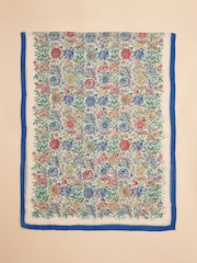 Joules Abberton Blue Lightweight Printed Scarf - Image 2 of 4