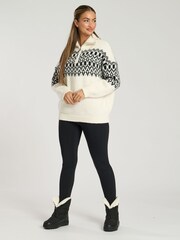 South Beach Cream Fairisle Pattern Half Zip Jumper - Image 5 of 5