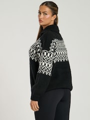 South Beach Natural Fairisle Pattern Half Zip Jumper - Image 2 of 5