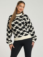 South Beach Natural Funnel Neck Star Knit Jumper - Image 1 of 5