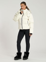 South Beach Cream Ski Padded Hooded Jacket - Image 1 of 6