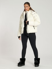 South Beach Cream Ski Padded Hooded Jacket - Image 2 of 6