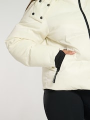 South Beach Cream Ski Padded Hooded Jacket - Image 4 of 6