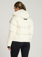 South Beach Cream Ski Padded Hooded Jacket - Image 6 of 6