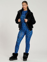 South Beach Black Faux Fur Zip-Up Bomber Jacket - Image 4 of 5
