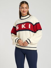 South Beach Red Funnel Neck Ski Knit Jumper - Image 1 of 4