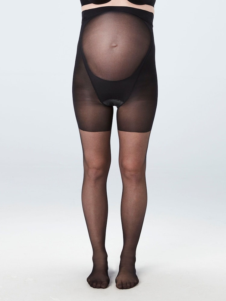SPANX Mama Shaping Mid-Thigh Sheers Black Tights - Image 2 of 5