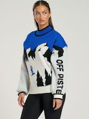 South Beach Black Funnel Neck Ski Scene Knit Jumper - Image 2 of 4