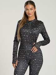 South Beach Black Half Zip Long Sleeve Base Layer - Image 4 of 5