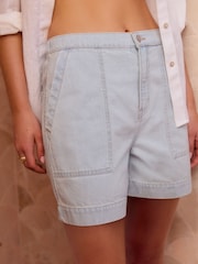 eau de javel - Short utilitaire léger en coton 100% Denim - Image 2 of 7