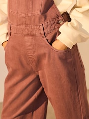 Mauve Purple 100% Cotton Denim Dungarees - Image 4 of 5