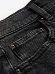 Black Denim Stretch Mom Shorts - Image 6 of 7