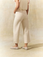 Ecru Cropped Patch Pocket Jeans - Image 3 of 7