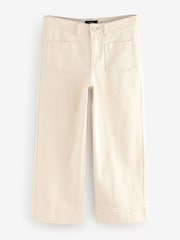 Ecru Cropped Patch Pocket Jeans - Image 5 of 7