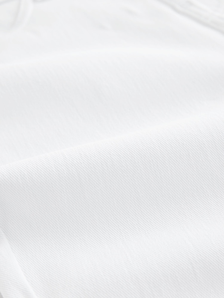White Cropped Denim Jersey Leggings - Image 6 of 7