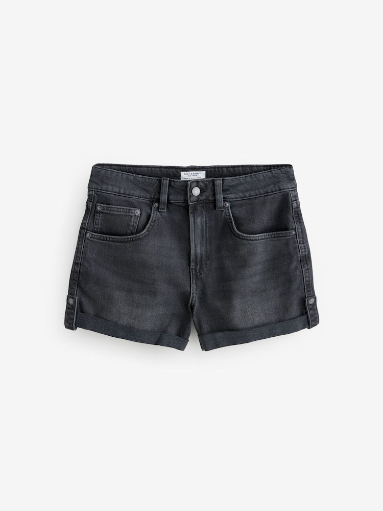 Zwart - Denim jongensshort - Image 1 of 3