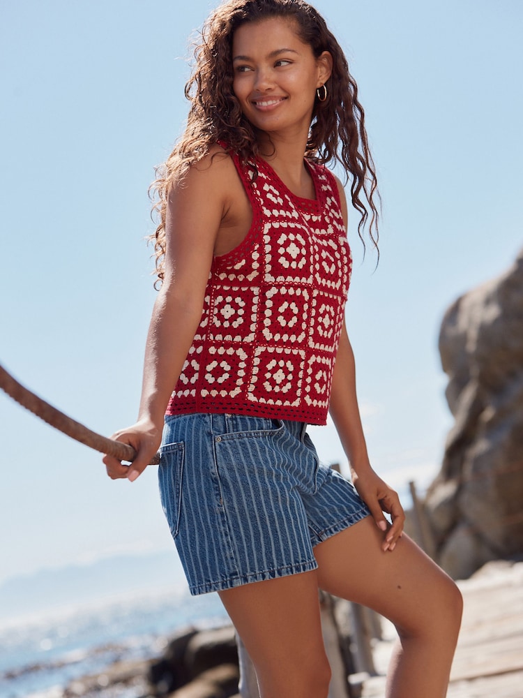 Raya azul - Rigid Denim Shorts - Imagen 1 de 7 Raya azul - Rigid Denim Shorts - Imagen 1 de 7