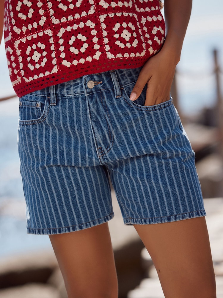 Raya azul - Rigid Denim Shorts - Imagen 2 de 7