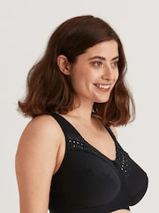 Miss Mary of Sweden Black Broderie Anglaise Non-Wired Bra - Image 3 of 5