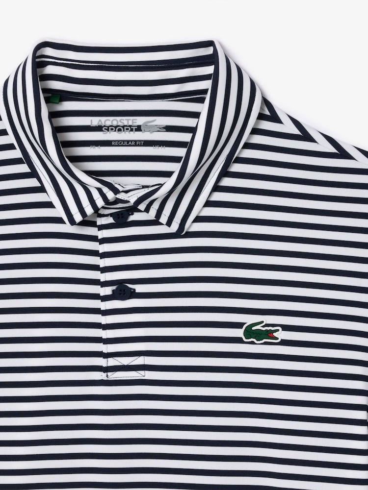 Зеленый - Рубашка-поло для гольфа Lacoste Regular Fit Ultra Dry UV Protect Stretch - Image 5 of 5