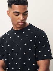 Lacoste Printed Black Pyjama Set - Bild 4 von 6