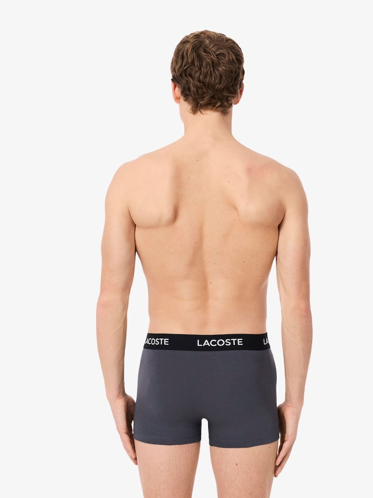 Lacoste Grey Boxers 3 Pack - Image 4 of 4