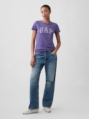 Gap Purple Logo Short Sleeve T-Shirt - Image 3 of 4