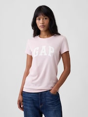 Gap Light Pink Logo Short Sleeve T-Shirt - Image 1 of 4