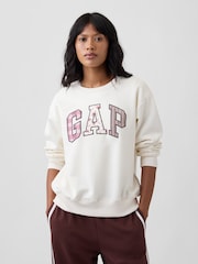Gap Cream Patchwork Logo Sweatshirt - Image 1 of 5