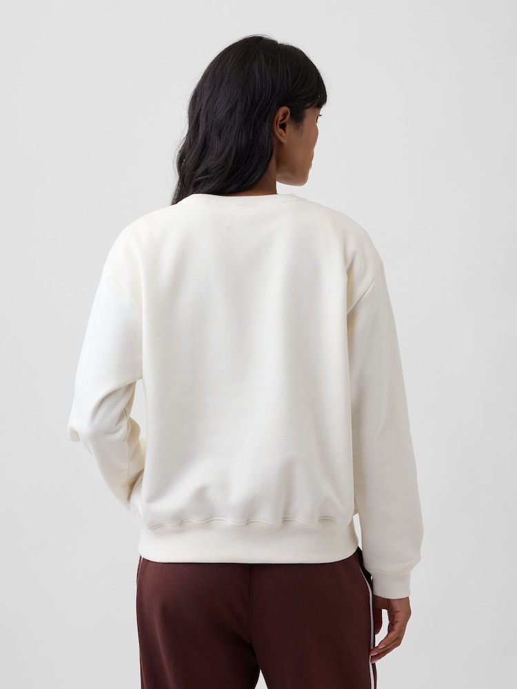 Gap Cream Patchwork Logo Sweatshirt - Image 2 of 5