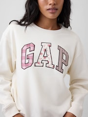 Gap Cream Patchwork Logo Sweatshirt - Image 4 of 5