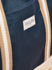 Joules Promenade Navy Canvas Beach Bag - Image 6 of 8