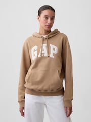 Gap Tan Brown Relaxed Logo Hoodie - Image 1 of 5