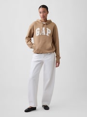 Gap Tan Brown Relaxed Logo Hoodie - Image 3 of 5