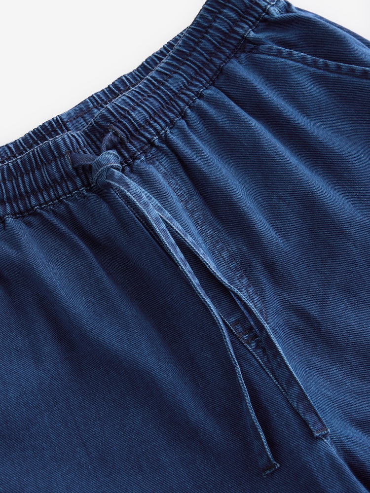 Dark Blue Dark Blue Lightweight Denim Wide Crops - Image 2 of 3